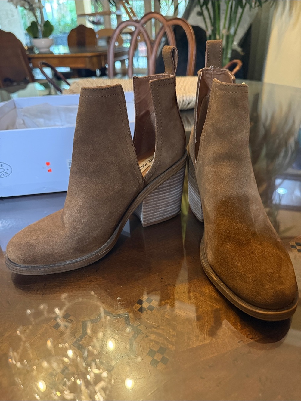 Steve Madden Brown Suede Ankle Booties